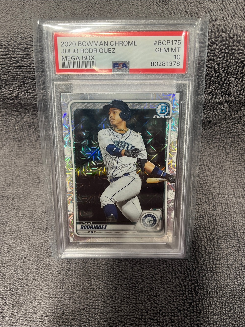 2020 Bowman Chrome Prospects Julio Rodriguez Mega Box PSA 10 - Silver Holo